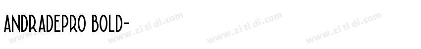 andradepro bold字体转换